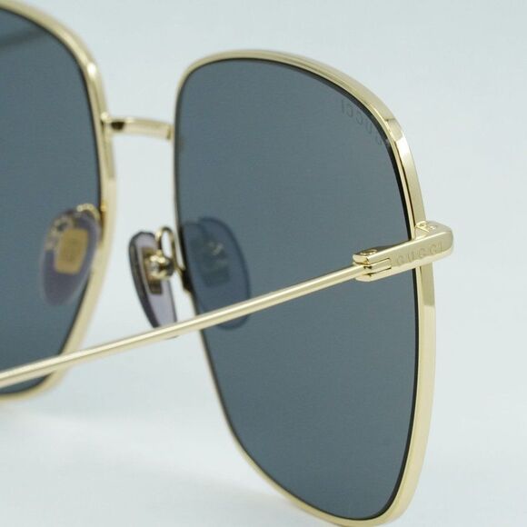 NEW GUCCI GG1031S 009 GOLD GREY SQUARE SUNGLASSES WITH CHARMS - Picture 14 of 15